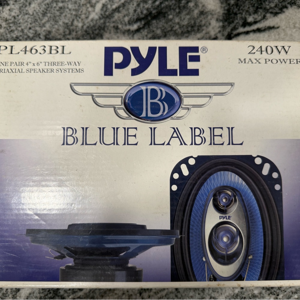Pyle Blue Label PL463BL 4”x6” 3-Way Triaxial Car Speakers 240W Max – One Pair